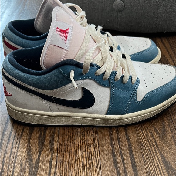 Nike Air Jordan Low Blue and White Sneakers - Picture 2 of 8